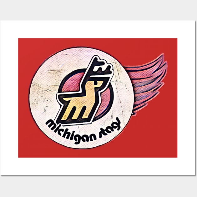 Michigan Stags Hockey Wall Art by Kitta’s Shop